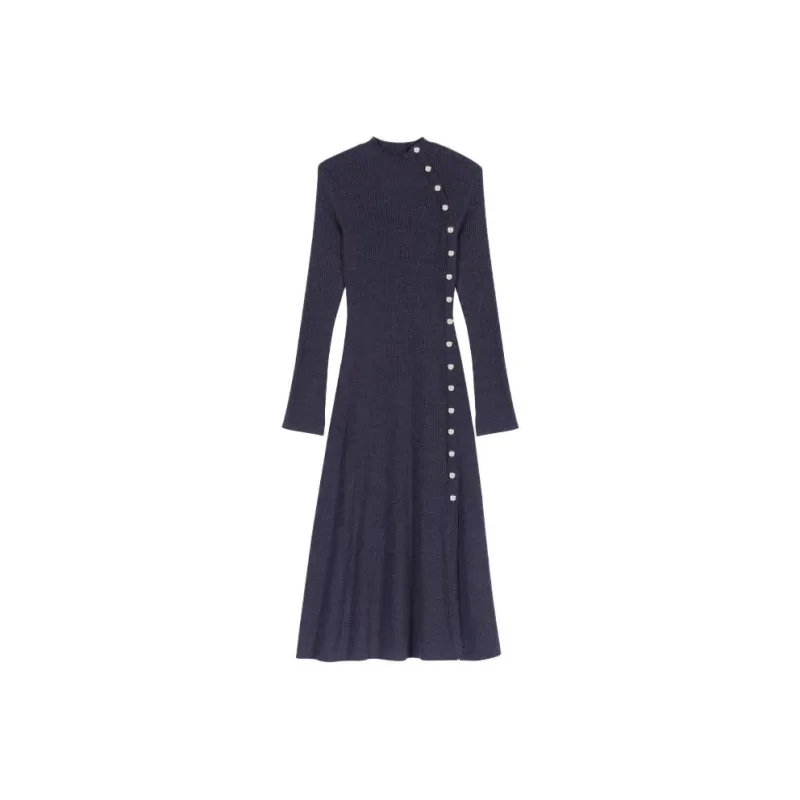 Maje Ribbed knit Wool blend Dress-0