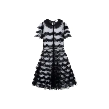 RED VALENTINO Short Sleeved Dresses Women's Black