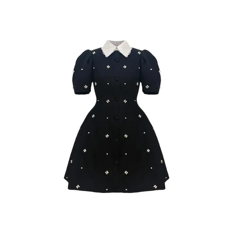 MING MA Short Sleeved Dresses Women's Black-0