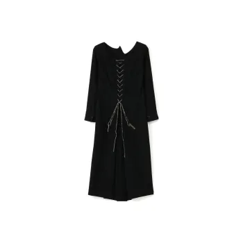 Yohji Yamamoto Short Sleeved Dresses Women's Black