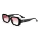 Black Frame with Gradient Pink Lens[609-C2]