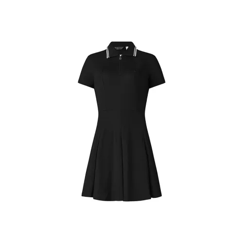 FILA Golf Series Short Sleeved Dress Women's Pitch Black BK