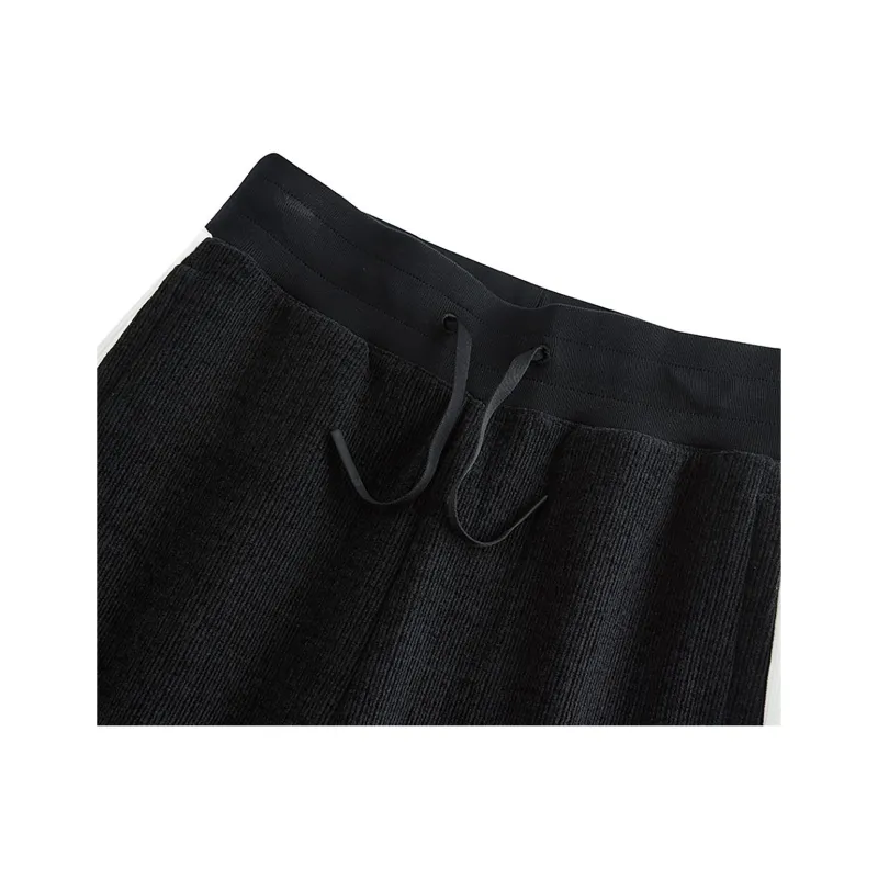 Anta Variety Training Collection Knitted Sweatpants Women's Basic Black/Papyrus White-2
