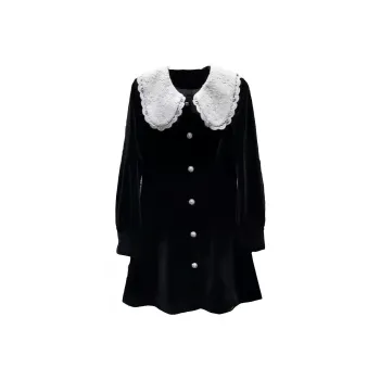 Fan Yiyi Long-Sleeved Dresses Women's Black