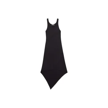 Helmut Lang Asymmetric hem Midi Dress