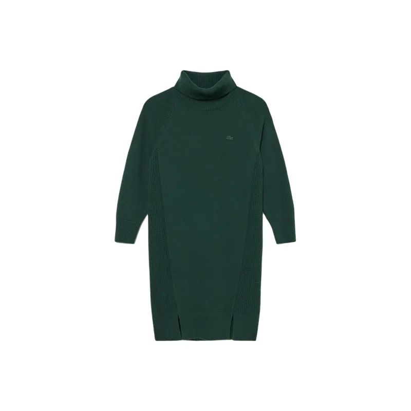 LACOSTE Long Sleeved Dress Women's Green-0