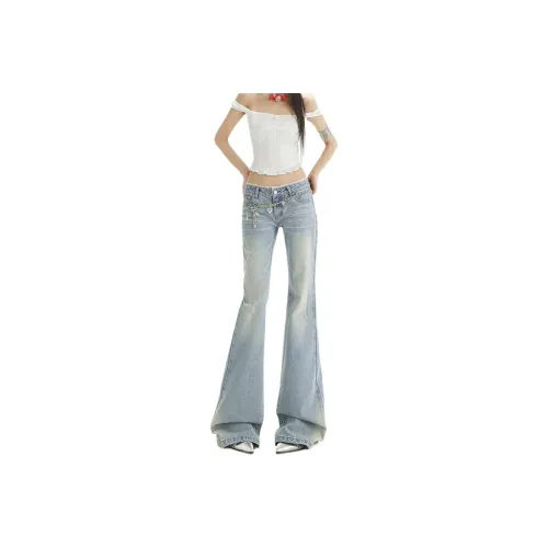 BENGEN Jeans Women's Light Blue