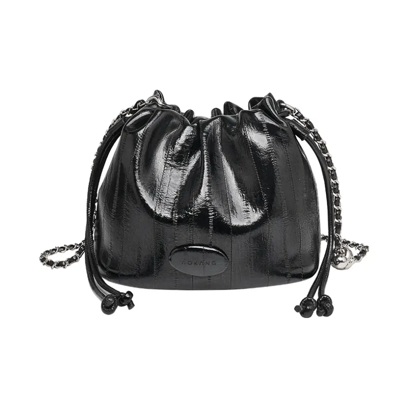 AOKANG Polyurethane Leather Bucket Bag, Underarm Crossbody Bag, Shoulder Bag Small Size Women's Multicolor-5