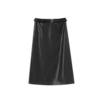 Mambe Leather Long Skirts Women's