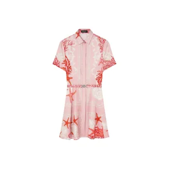 VERSACE Barocco Sea Short Sleeved Shirt Dress