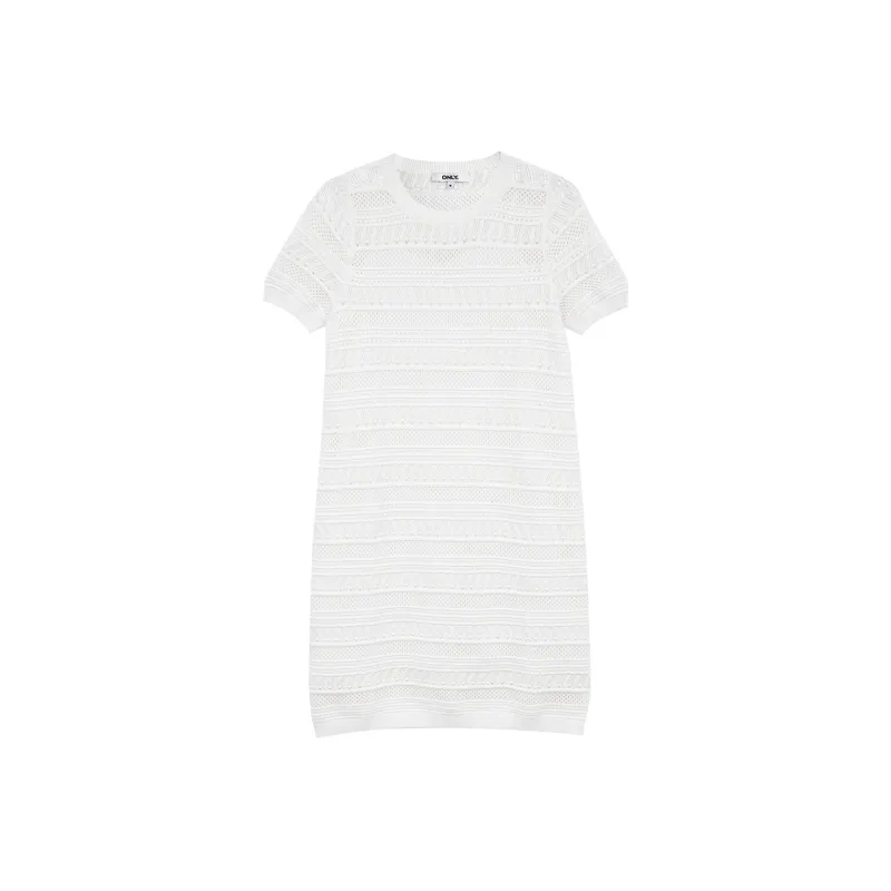 ONLY Short-Sleeved Dresses Women's Snow Lotus White-0