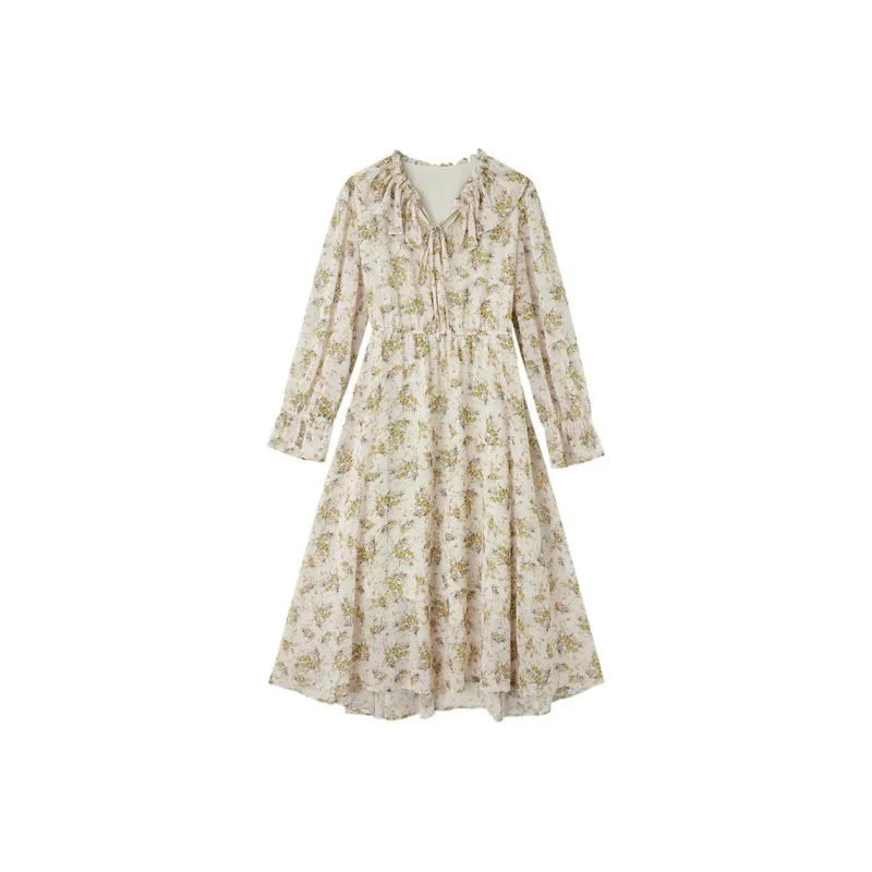 Dme Long Sleeved Dresses Women's Yellow-0