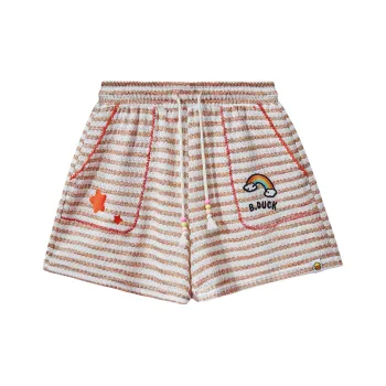B.Duck Casual Shorts Women's Orange Stripes