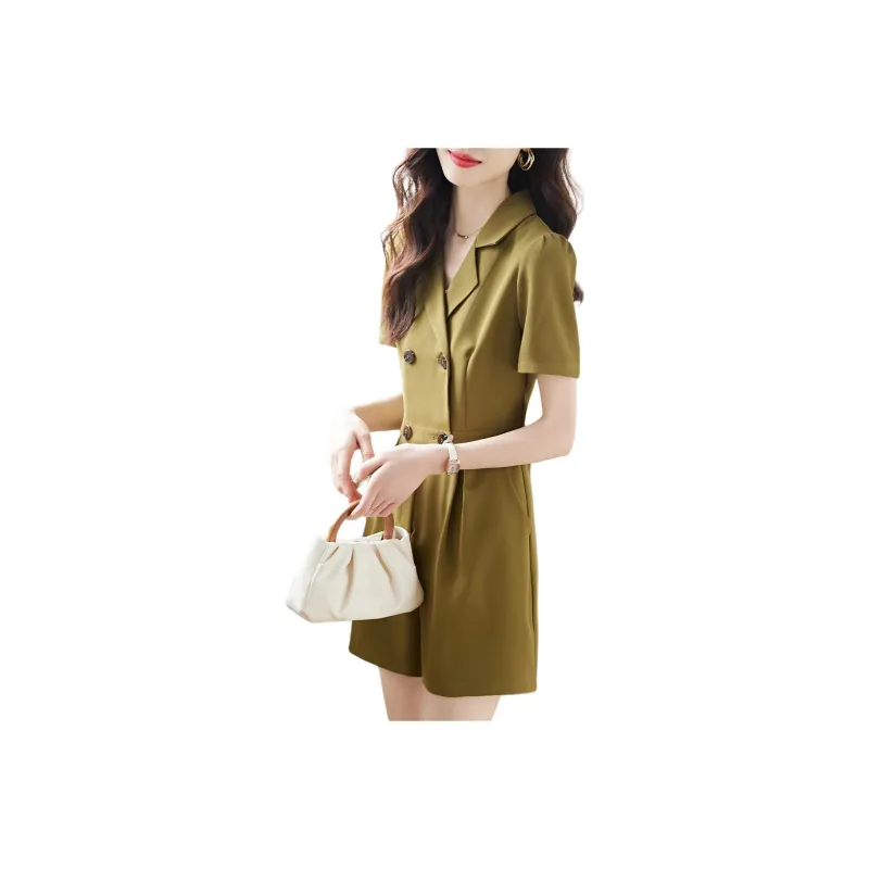 Mo Han Yi Mei Jumpsuit Women's Olive Green-0