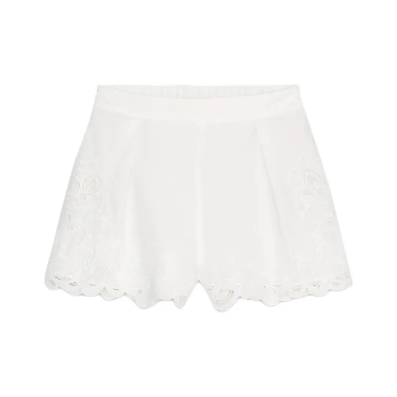 ZARA ZW Series Casual Shorts Women's White-0