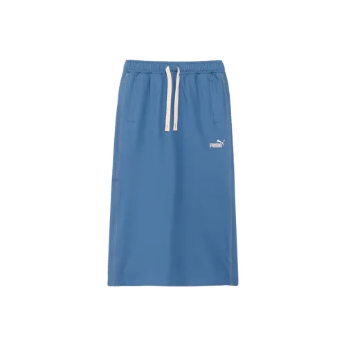 PUMA CORE HERITAGE Denim Long Skirt Women's Blue