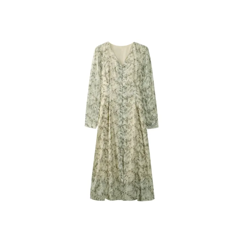 THE SEA LIFE Long Sleeved Dress Women's Moss Green-0