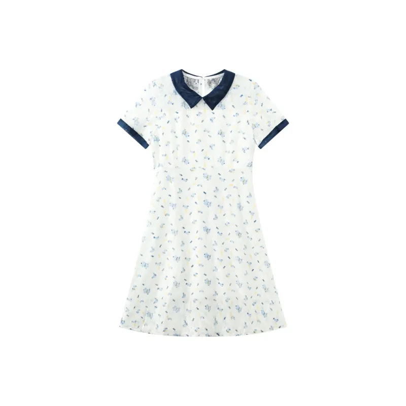 MRR&CO. Short Sleeved Dress Women's White-0