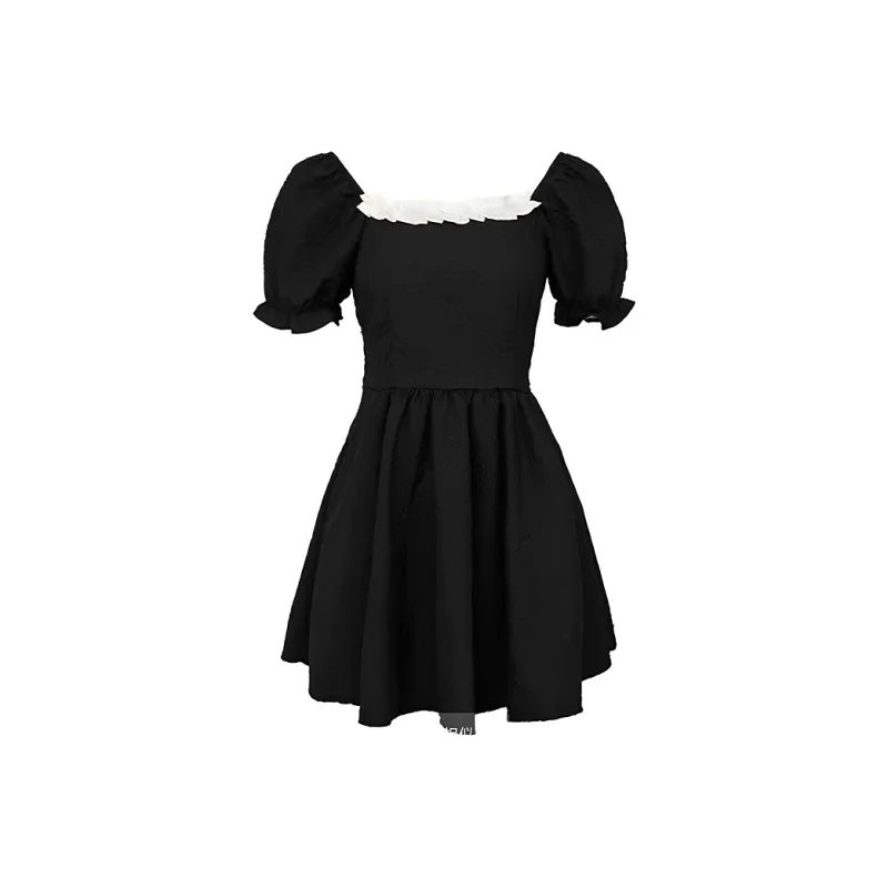JOSR Short Sleeved Dresses Women's Black-0