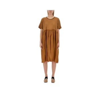 UMA WANG Short Sleeved Dress Women's Brown