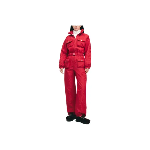 CHANEL White NEIGE Series Jumpsuits Women's Red