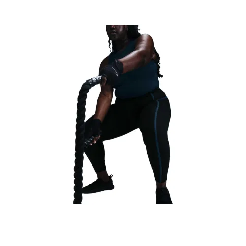 Nike Dri-Fit OneSwoosh Leggings Women's Black/Military Arsenal Marine Blue/Black