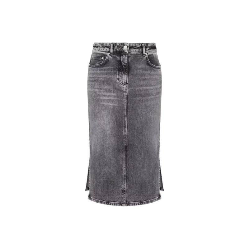 MOSCHINO Jeans High waisted Denim Skirt-0