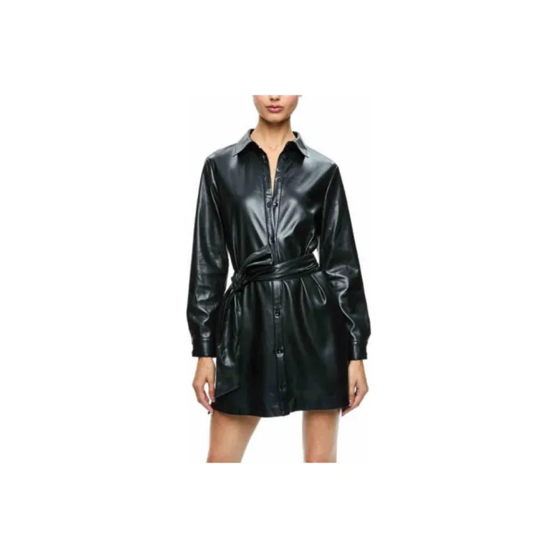 ALICE+OLIVIA FW24 CHASSIDY Long-Sleeved Dresses Women's Black-0