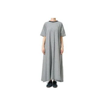 FREAK'S STORE Short Sleeved Dress Women's Gray White