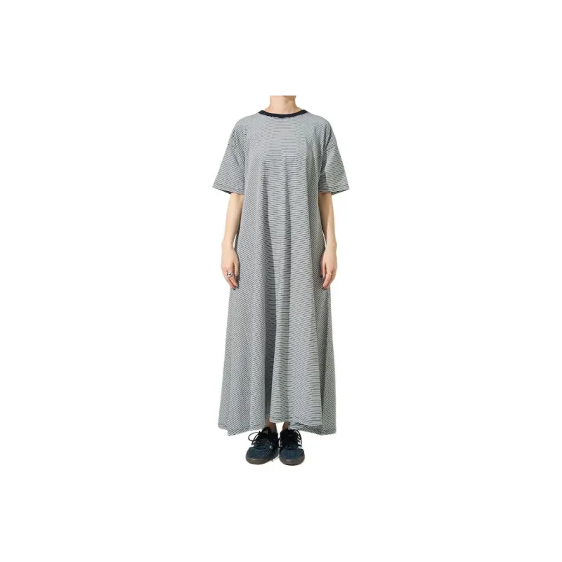 FREAK'S STORE Short Sleeved Dress Women's Gray White-0