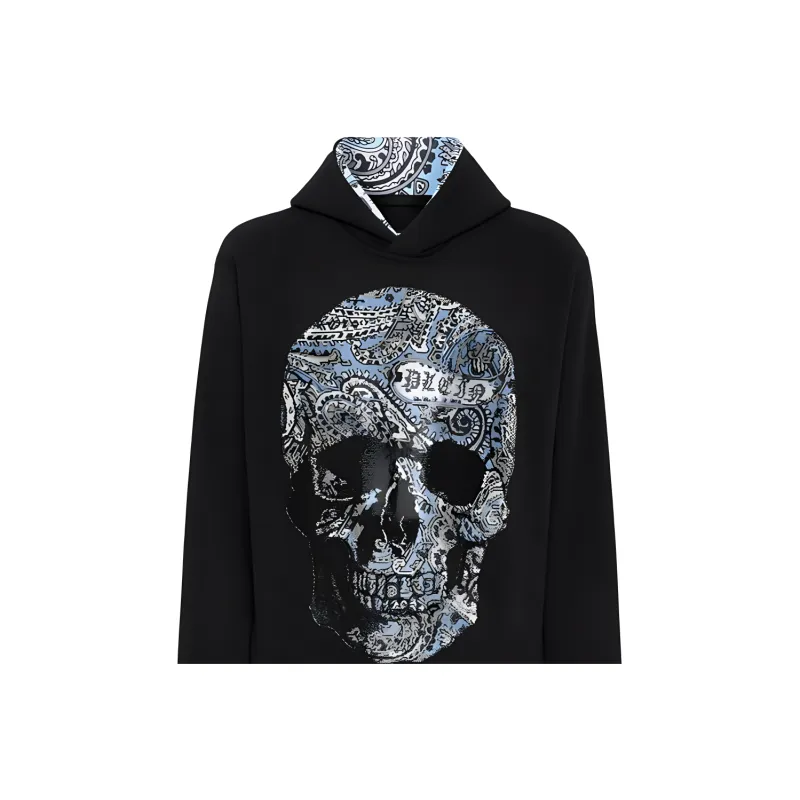 PHILIPP PLEIN Rhinestone embellished Skull Hoodie-3
