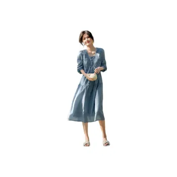 XWI Long Sleeved Dress Women's Tranquil Blue