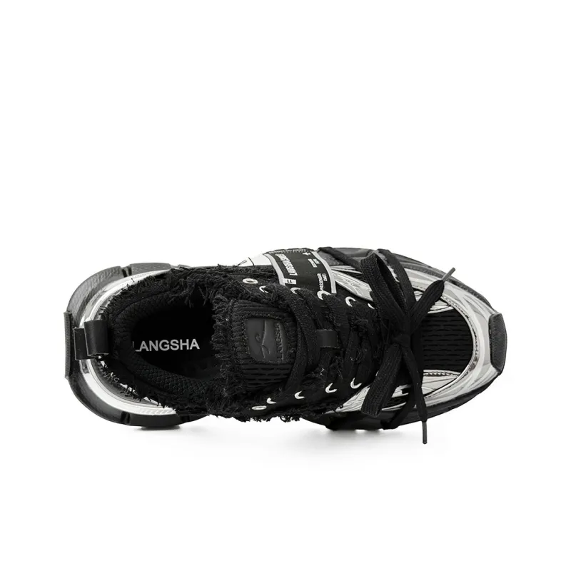 Lanza M.S.R Collection Slip Resistant, Abrasion Resistant, Breathable, Height Increasing Low Top Chunky Sneakers Unisex-4