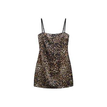 ZARA Slip Dresses Women's Leopard Print