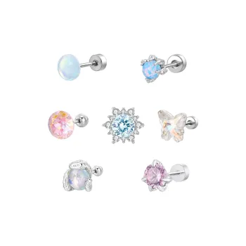 Lady Go Titanium Steel Stud Earrings Women's