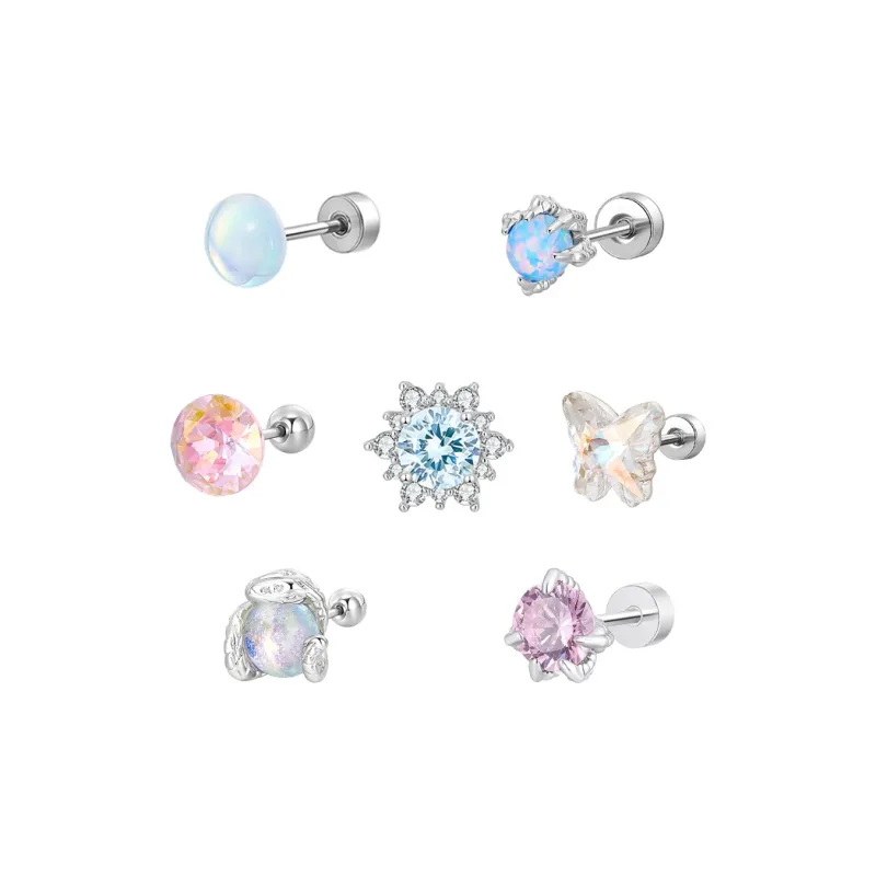 Lady Go Titanium Steel Stud Earrings Women's-0