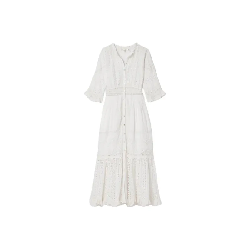 LOVESHACKFANCY Short-Sleeved Dresses Women's White-0