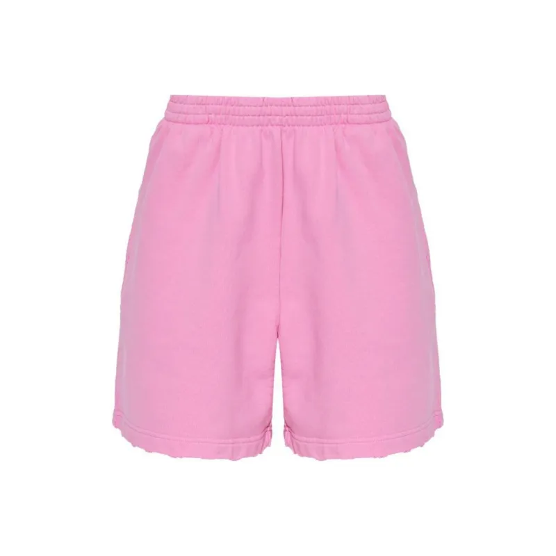 Balenciaga Frayed Edge Elastic Waist Shorts-0