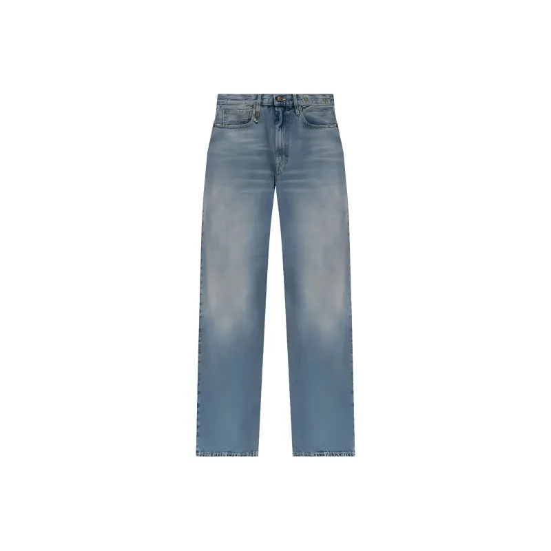 R13 Wide leg Distressed Jeans-0