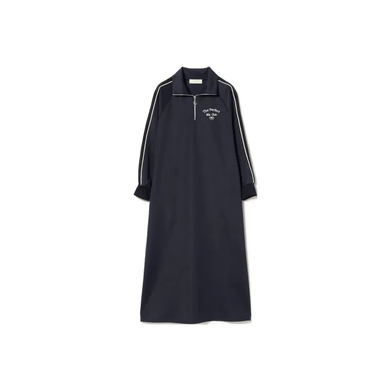 Beams Long Sleeved Dress Women's Blue-0