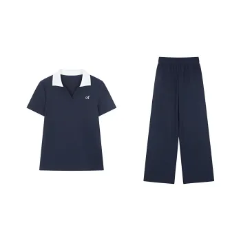 Mo Han Yi Mei Casual Suit Women's Navy Blue