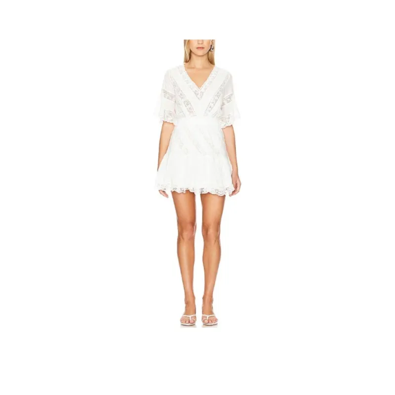 LOVESHACKFANCY Short-Sleeved Dresses Women's White-0