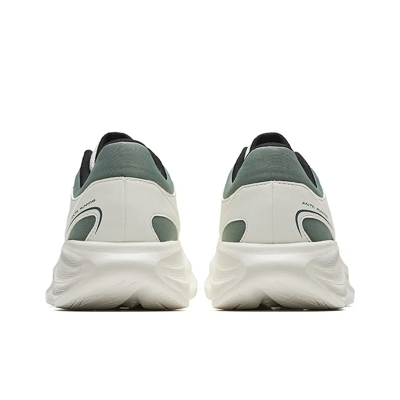 Anta Star Cloud 2 Wear resistant, Lightweight, Breathable, And Non slip. Low Top Casual Running Shoes Men's White Green-3