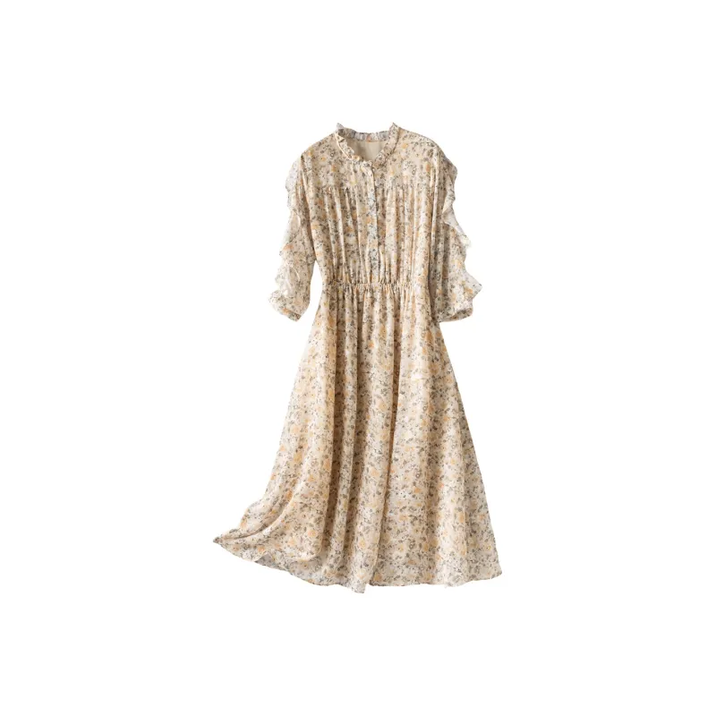H YXIANG Short Sleeved Dresses Women's-5