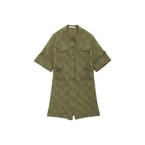 MSLAN Jumpsuit Women's Withered Green