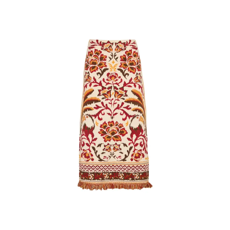 Farm Rio Cream Toucans Skirt-0