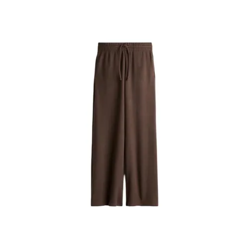 H&M Knitted Sports Pants Women's Dark Brown