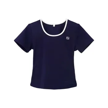 ABCMININ T Shirts Women's Navy Blue