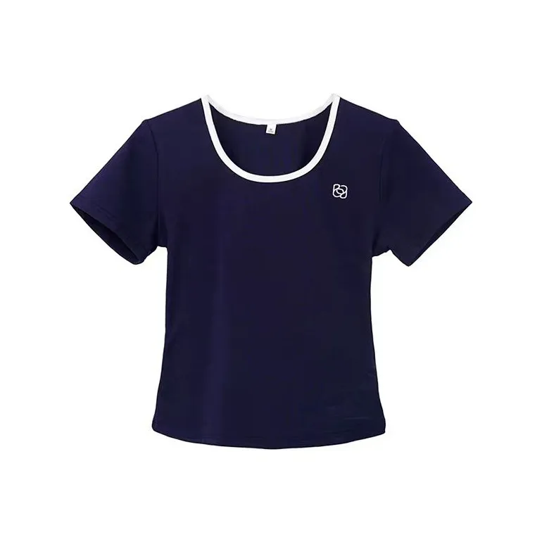 ABCMININ T Shirts Women's Navy Blue-0