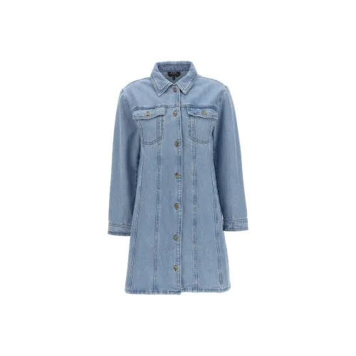 A.P.C Long-Sleeved Denim Shirt Dress